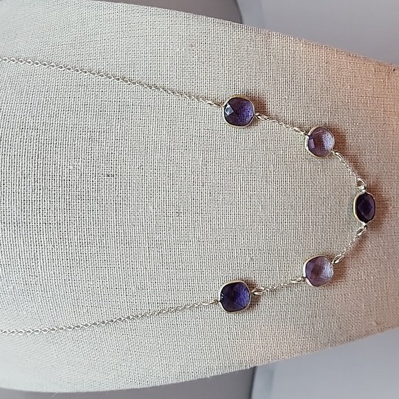 NRT Purple Faux Amethyst Faux Bead Necklace - Picture 6 of 6
